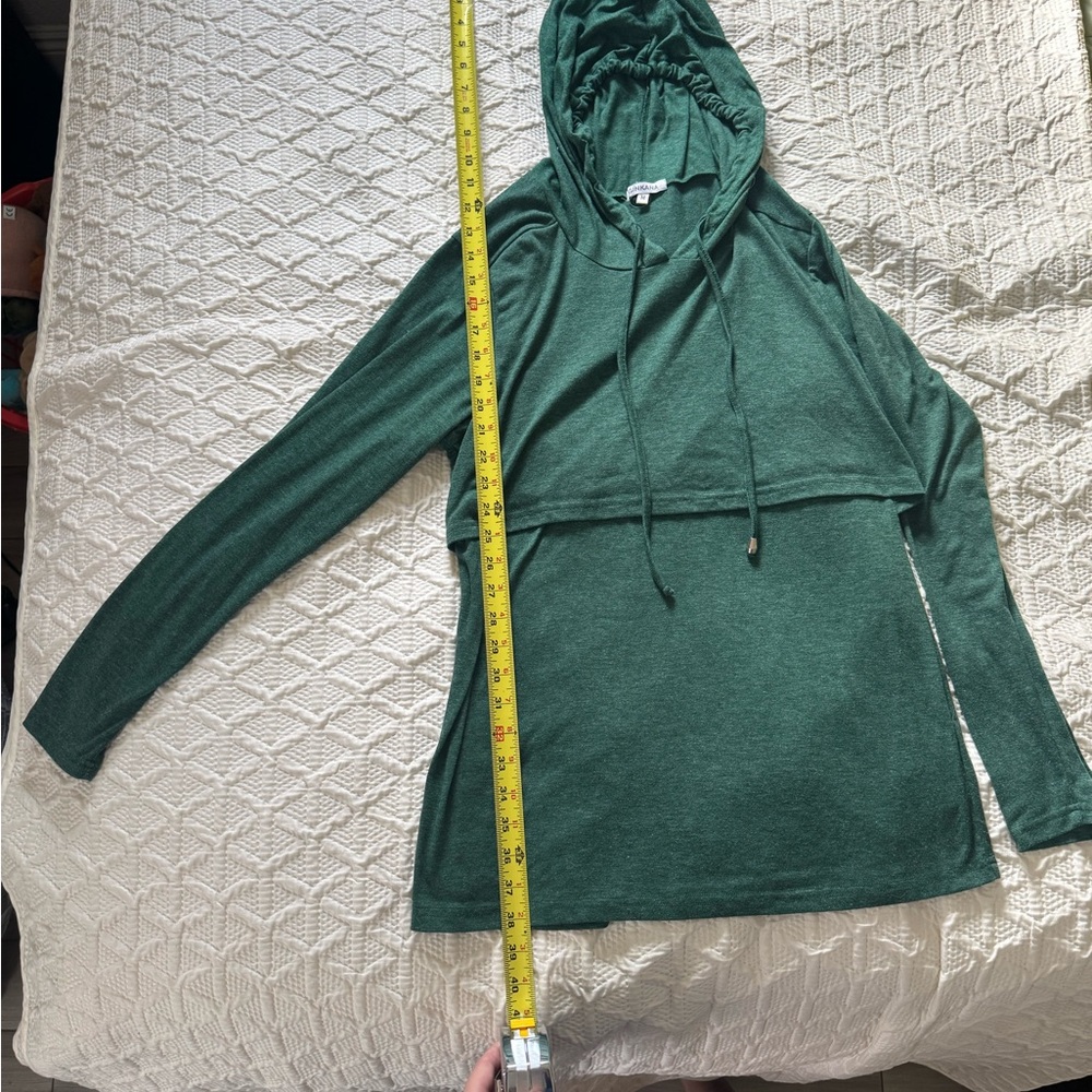 Maternity Green Women's Hooded Top